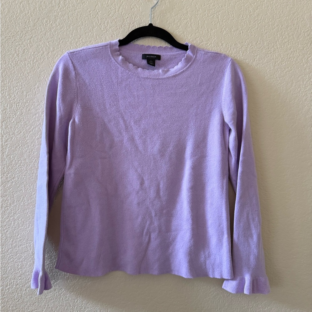 Halogen Lavender Long Sleeve Top